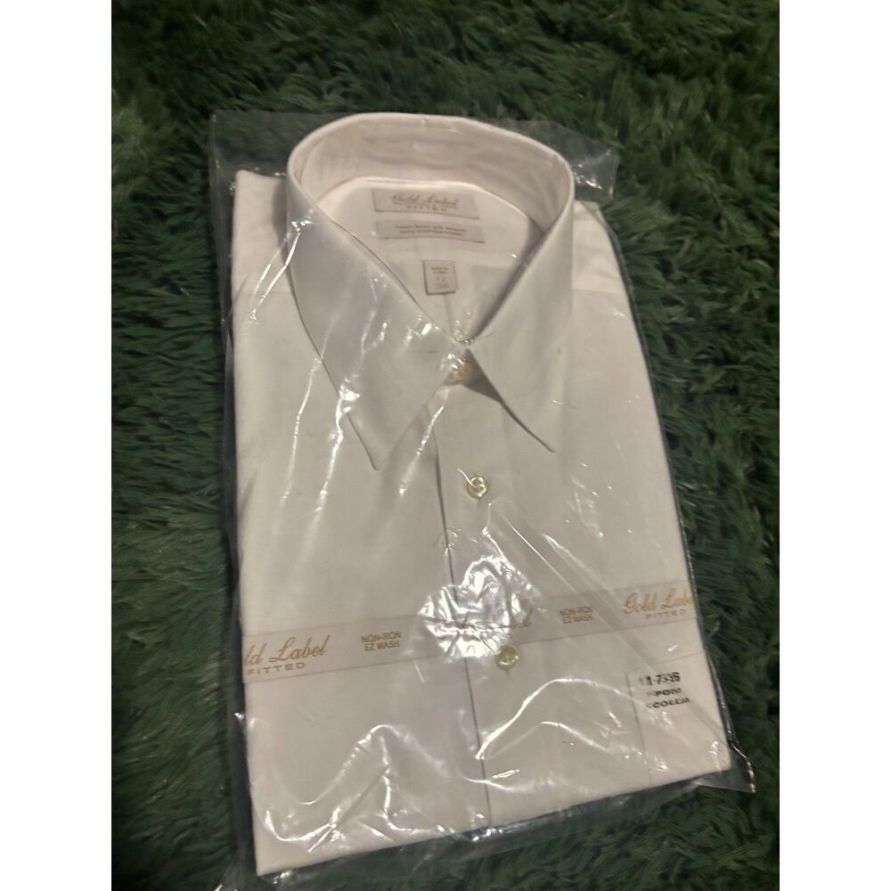 Gold Label Fitted Dress Shirts Roundtree & Yorke 100% Cotton 17/36